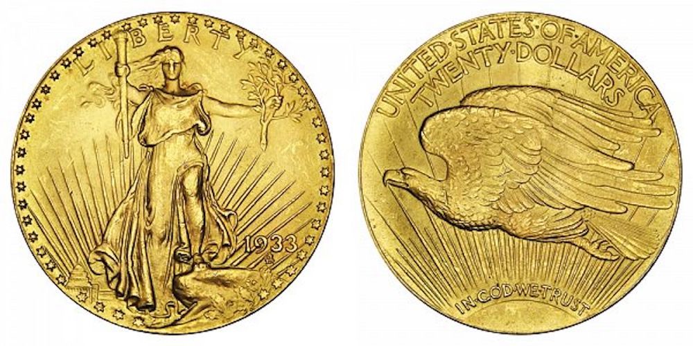 1933 Saint Gaudens Gold $20 Double Eagle - $8.6 Million